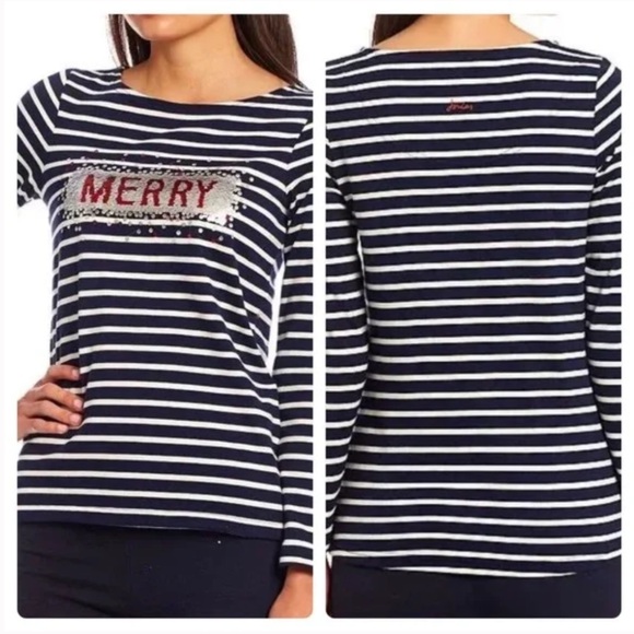 🆕JOULES HARBOUR LUXE MERRY STRIPED KNIT TOP(Sz 2) - Picture 5 of 16